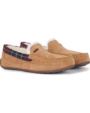 Barbour Martin Faux Shearling Slipper - Brown