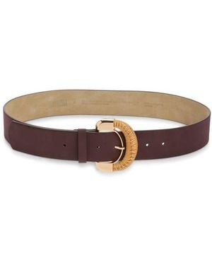 Nordstrom Rack Rattan Buckle Faux Suede Belt - Multicolor