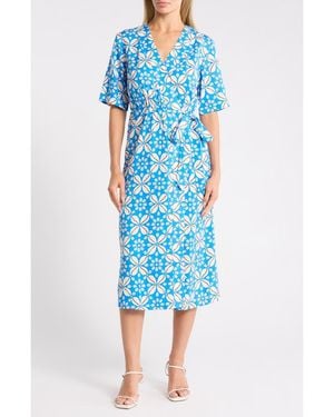 Tori Richard Flowrie Maika Dress - Blue