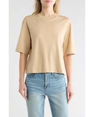 Vince Wide Sleeve Crop T-Shirt - Blue