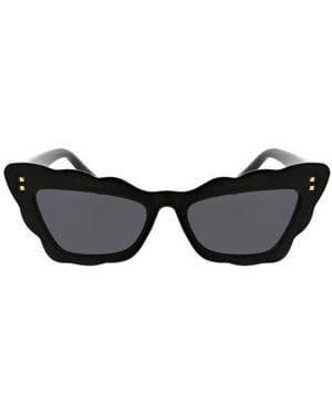 BCBGeneration 51Mm Scalloped Cat Eye Sunglasses - Black