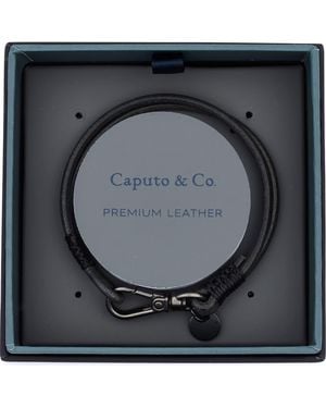 Caputo & Co. Swivel Craftman Leather Bracelet - Black