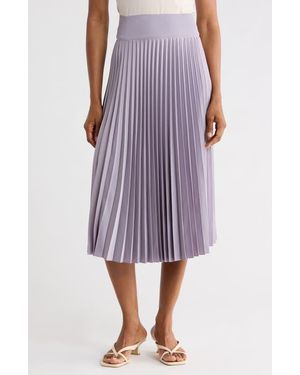 Theory Dorothea Ribbed Pleated A-Line Skirt - Purple