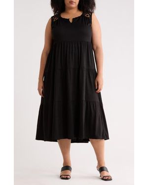 Max Studio Keyhole Sleeveless Maxi Dress - Black