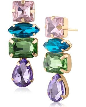 Jardin Colorpop Multi Shape Drop Earrings - Green