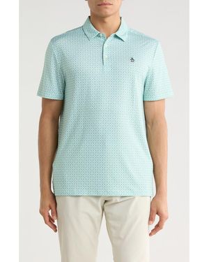 Original Penguin Micro Floral Geo Print Polo - Green