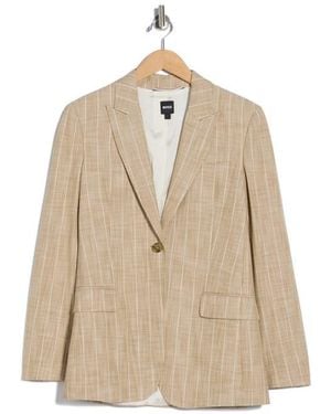 BOSS Single Button Blazer - Natural