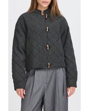 Ichi Quilted Jacket - Black