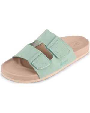 FLOOPI Double Strap Slide Sandal - Green