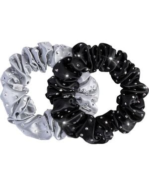 Slip Moonlight Pure Silk Scrunchie Set - Black