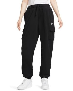 Nike Oversize Fleece Cargo Sweatpants - Black