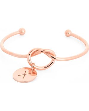 Meshmerise Love Knot Initial Bracelet - Pink