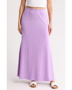 Go Couture Slit Maxi Skirt - Purple