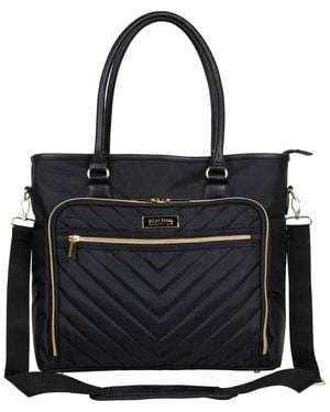 Kenneth Cole Quilted Chevron Tote Bag - Black