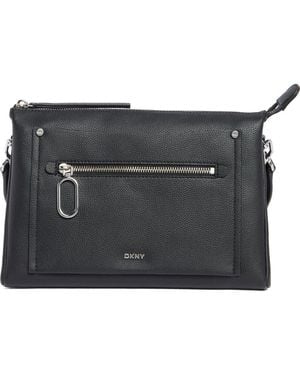DKNY Nala Faux Leather Crossbody Bag - Black