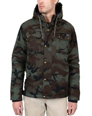 Hawke & Co. Cotton Hooded Snap Jacket - Black