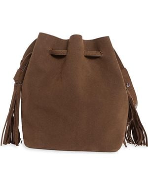 BCBGMAXAZRIA Tassel Bucket Bag - Brown