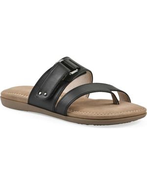 White Mountain Fancify Toe Loop Sandal - Brown