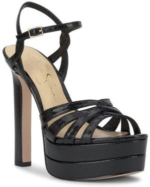 Jessica Simpson Itzari Ankle Strap Platform Sandal - Black