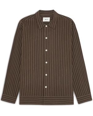 NN07 Reed Organic Cotton Shirt Jacket - Brown