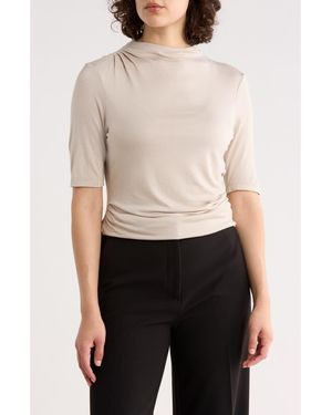 DKNY Elbow Sleeve Knit Top - White