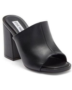 Steve Madden Giavana Block Heel Slide Sandal - Black