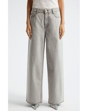 Ganni Future Apparel Wide Leg Jeans - Gray