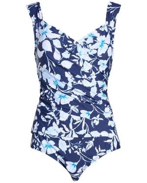 Jantzen Mio Surplice One-Piece Swimsuit - Blue