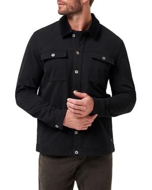 Travis Mathew Cloud Denim Jacket With Corduroy Collar - Black