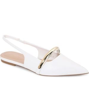 BERNESS Reina Slingback Flat - White