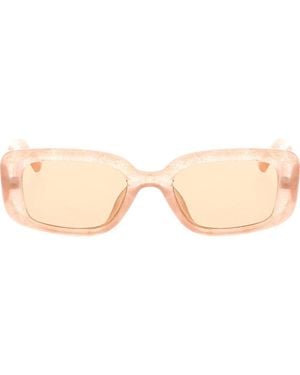 Roxy 51Mm Slim Rectangle Sunglasses - Pink
