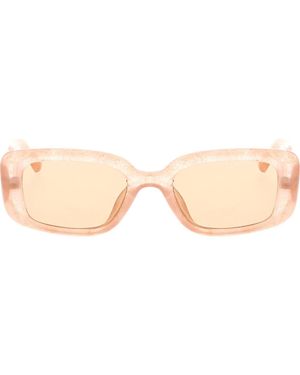 Roxy 51Mm Slim Rectangle Sunglasses - Pink