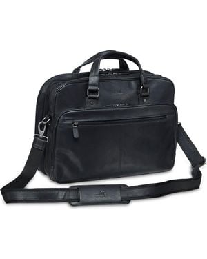 Mancini Expandable Rfid Briefcase - Black