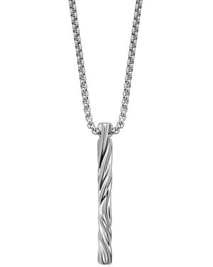 Van Heusen Twisted Tube Pendant Necklace - Metallic
