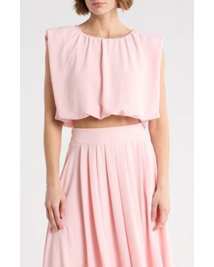 Blu Pepper Bubble Hem Top - Pink