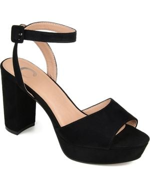Journee Collection Journee Collection Nairri Platform Sandals - Black