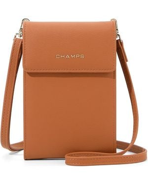 CHAMPS Travel Faux Leather Sling Bag - Brown