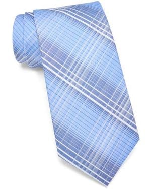 Calvin Klein Nelson Plaid Tie - Blue