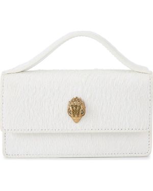 Kurt Geiger Extra Small Bond Genuine Calf Hair & Leather Top Handle Bag - White