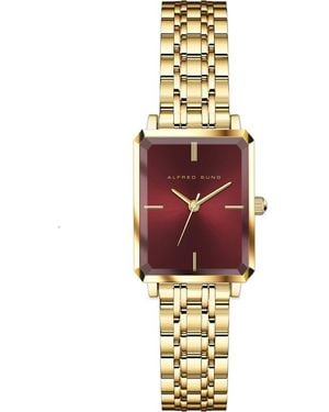 Alfred Sung Octavia Octagon Stainless Steel Bracelet Watch, 19.5Mm X 24Mm - Metallic