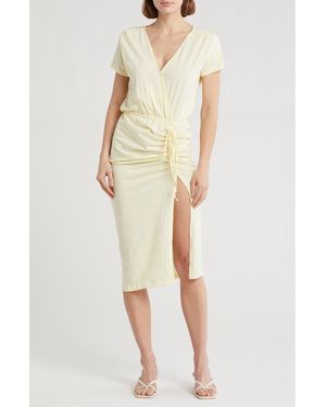 Tart Collections Sharon Surplice V-Neck Organic Cotton Dress - Metallic