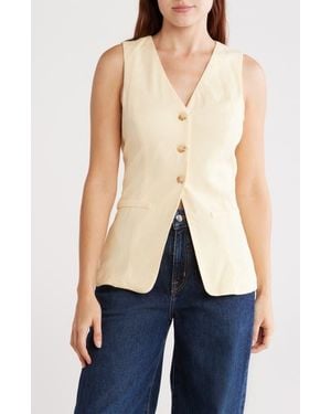 Blu Pepper Longline Vest - Natural