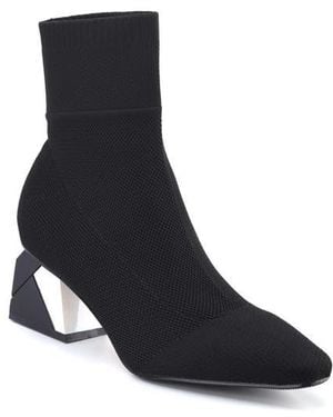 Ninety Union Sidney Block Heel Sock Bootie - Black