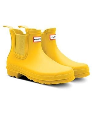 HUNTER Original Waterproof Chelsea Rain Boot - Yellow