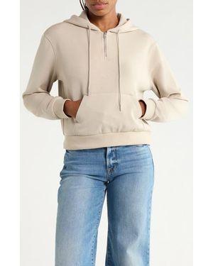 Scotch & Soda Quarter-Zip Hoodie - Natural