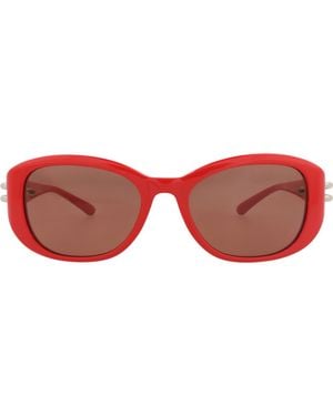 McQueen 54Mm Oval Sunglasses - Red
