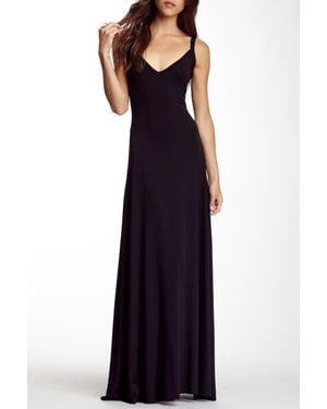 Go Couture V-Neck Maxi Dress - Black
