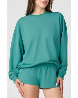 Florence By Mills Sporty Terry Crew Sweatshirt - Green