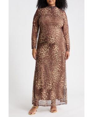 AREA STARS Jersey Dress - Brown