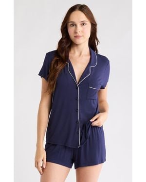 Nordstrom Rack Printed Rayon Shortie Pajama Set - Blue